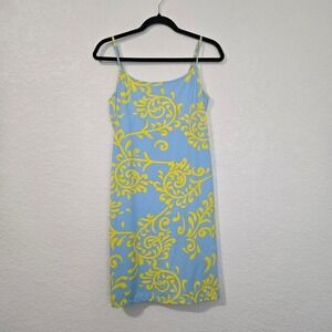 J. McLaughlin M Blue and Yellow‎ Mini Dress Beach Pool Resort Vacation